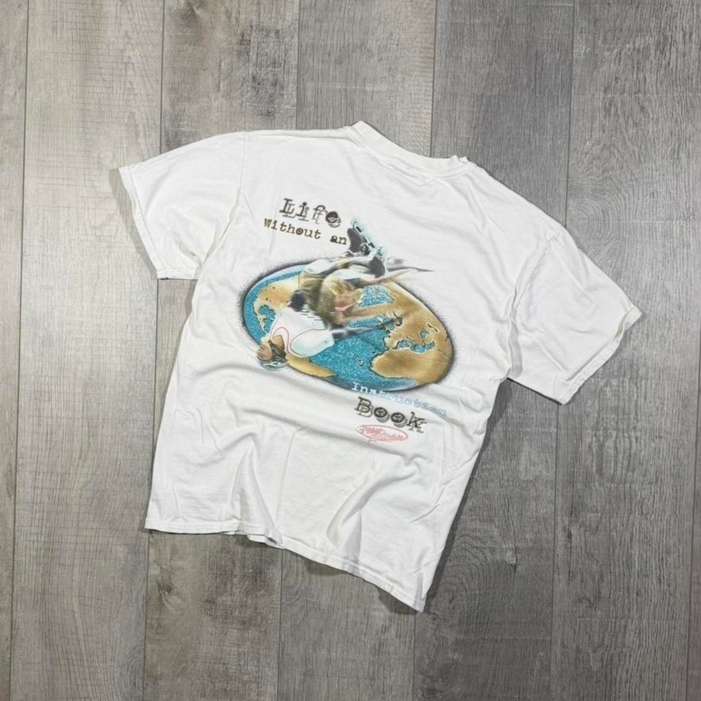 Vintage Y2K 90s planet extreme obscure roller coaster graphic t‎ shirt
